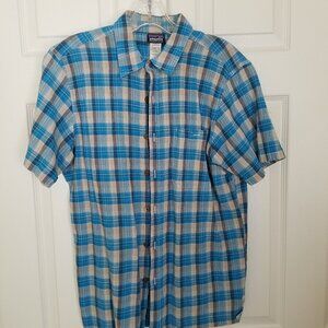 Patagonia Organic Cotton Mens S M SS Shirt EUC